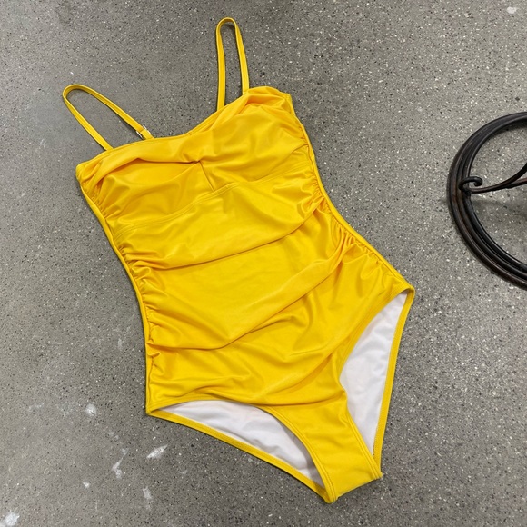 Swim Nwot Sunshine Yellow 1 Piece Bathing Swim Suit Lets Go To The — free download